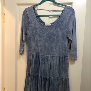 Blue dress with lace detail